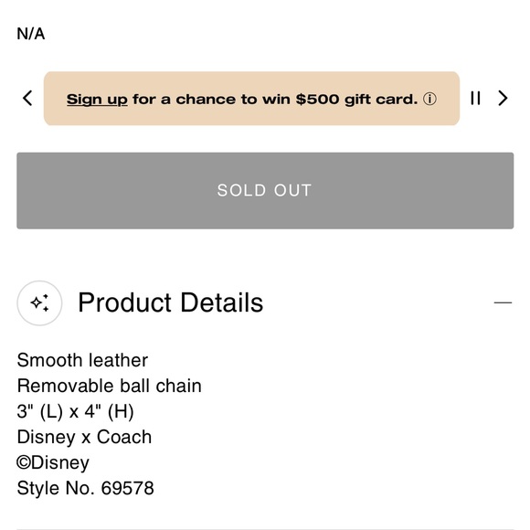 Coach Disney Thumper Leather bag charm hang tag - Picture 6 of 6